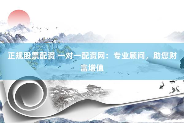 正规股票配资 一对一配资网：专业顾问，助您财富增值