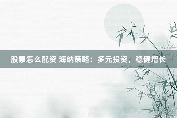 股票怎么配资 海纳策略：多元投资，稳健增长