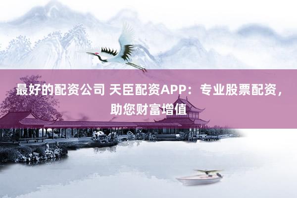 最好的配资公司 天臣配资APP：专业股票配资，助您财富增值