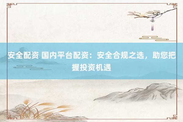 安全配资 国内平台配资：安全合规之选，助您把握投资机遇