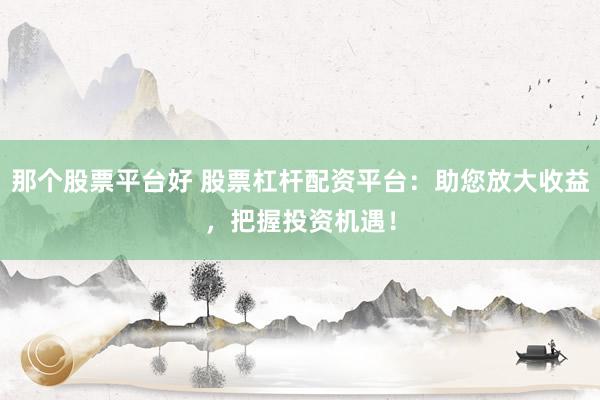 那个股票平台好 股票杠杆配资平台：助您放大收益，把握投资机遇！