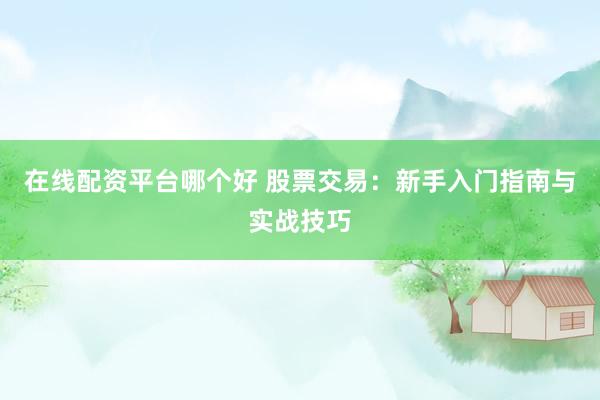 在线配资平台哪个好 股票交易：新手入门指南与实战技巧