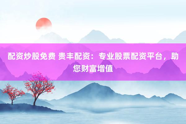 配资炒股免费 贵丰配资：专业股票配资平台，助您财富增值