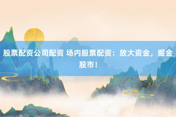 股票配资公司配资 场内股票配资:放大资金,掘金股市!