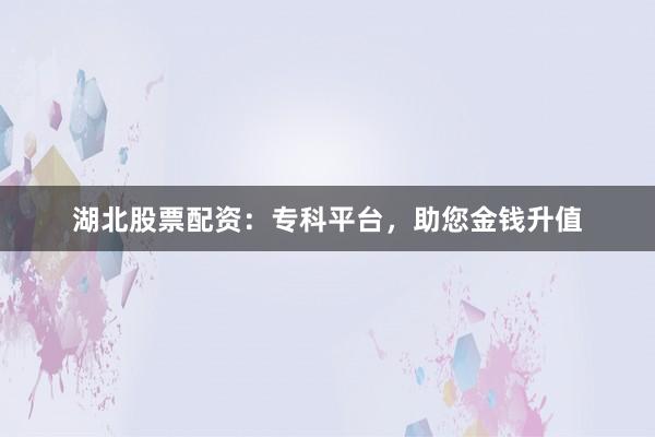 湖北股票配资：专科平台，助您金钱升值